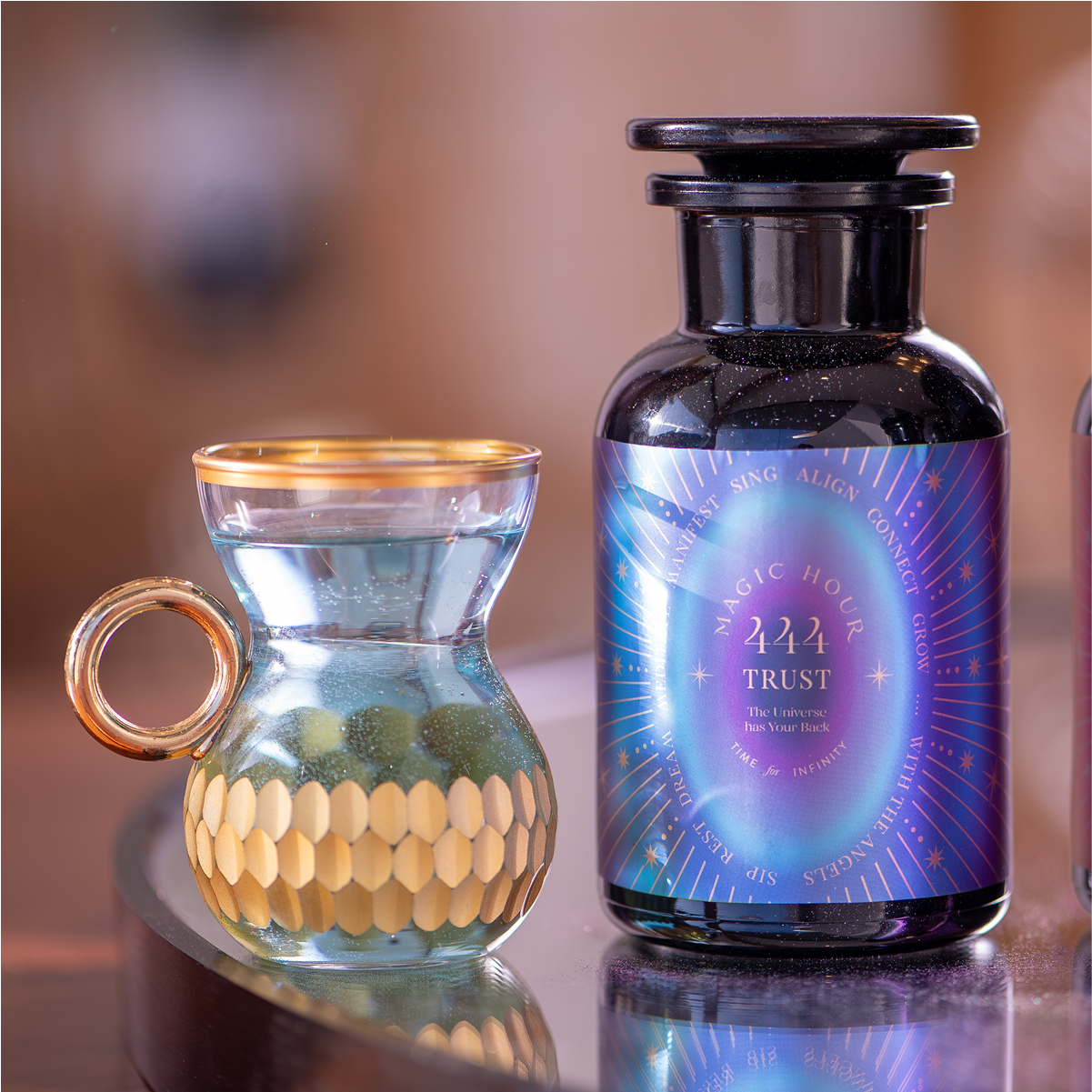 444: Sachiel's Prosperity: Apple-Berry Herbal Tea with Butterfly