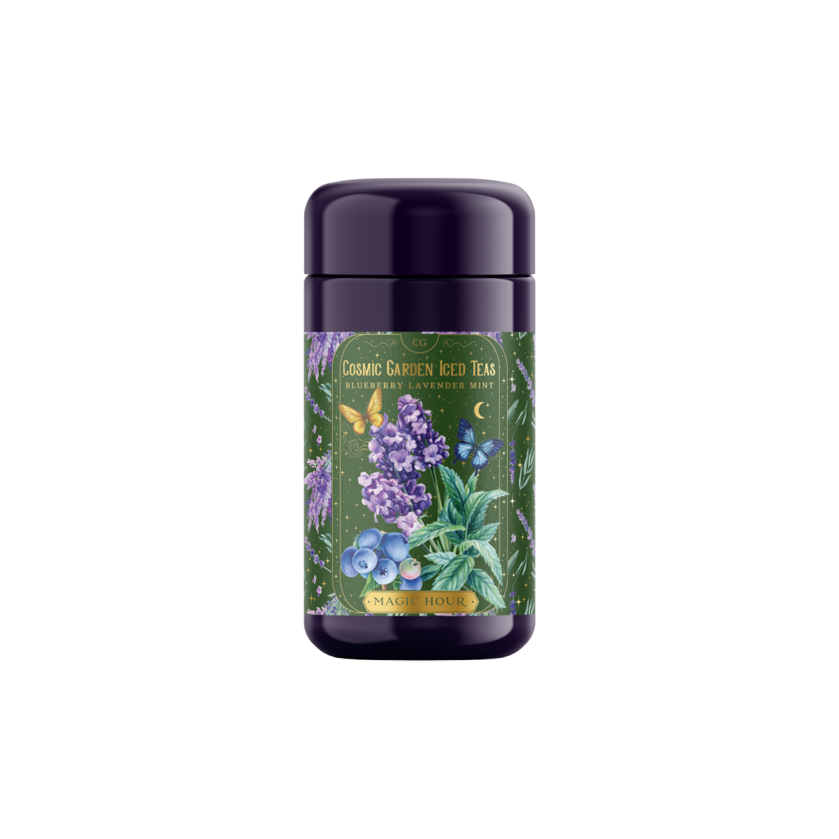 Blueberry Lavender Mint: Cosmic Garden Iced Tea