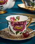 Creatures of Curiosity - White Leopard Teacup and Saucer--Magic Hour