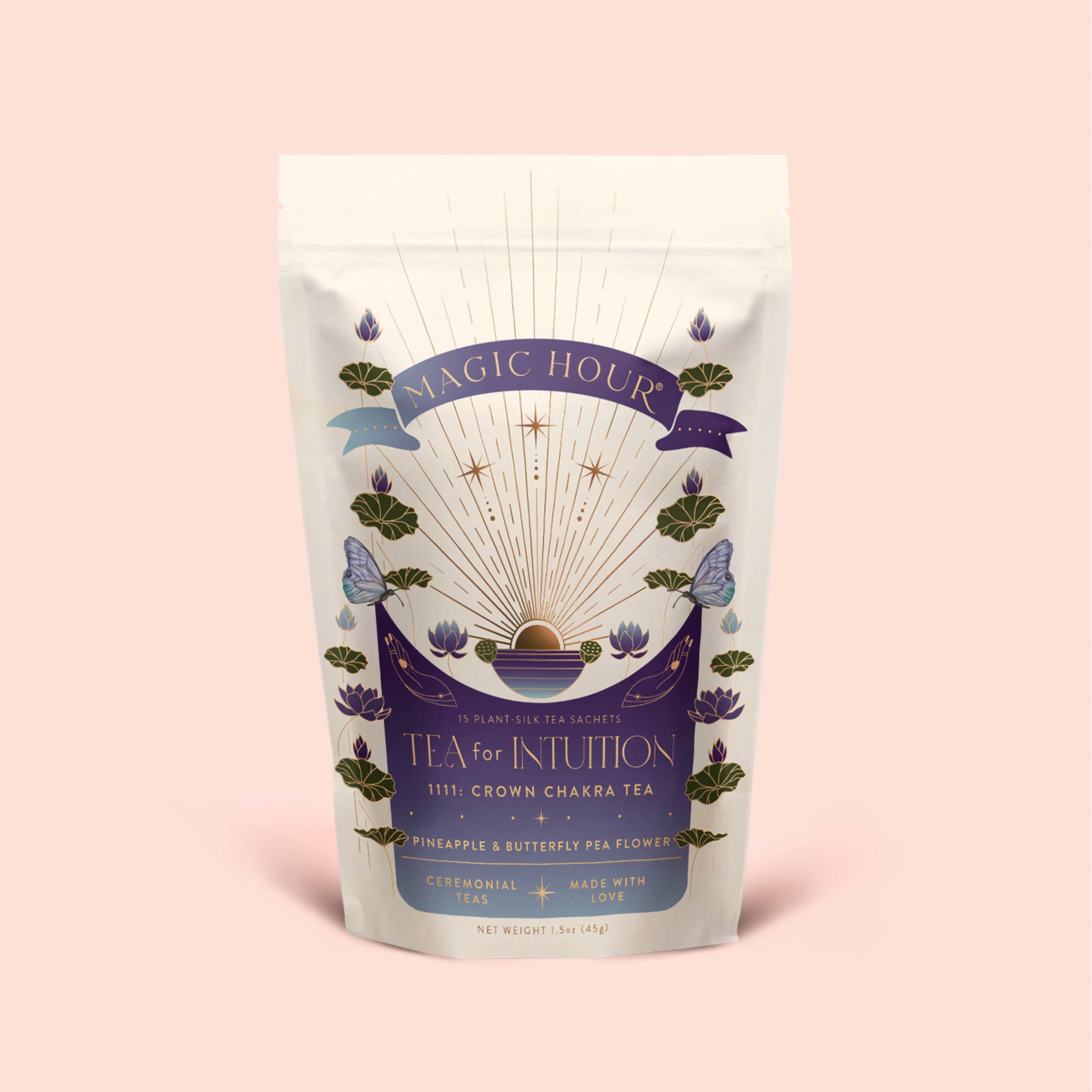 un teaアン テ Tea for Intuition: 1111: Pineapple & Butterfly Pea Flower Herbal