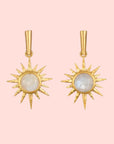 North Star Moonstone Starburst Earrings - Satya