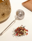 Silver loose leaf tea strainer