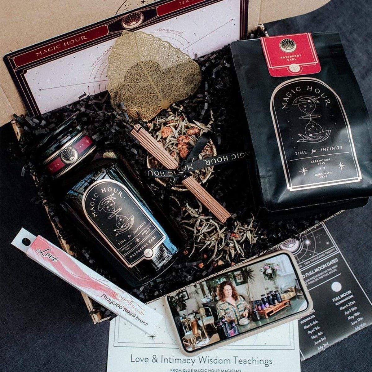 Love & Intimacy Box with Raspberry Earl White Tea - Tea & Transformation subscription box | Organic healing tea & Gifts