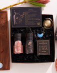 Cosmic Gemstone Mini Gift Set: Astrology Tea & Gemstone Wellness Tea Curated by Birth Month-April: Aries Sampler Pouch with Diamond Traveler Jar-Magic Hour