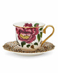 Creatures of Curiosity - White Leopard Teacup and Saucer--Magic Hour