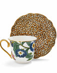 Creatures of Curiosity - White Leopard Teacup and Saucer--Magic Hour