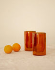 Double Walled Glass Set - Amber-Amber (12oz) - Set of 2-Magic Hour