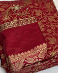 Fancy & Adorned Handmade Sari Aprons-Woven Gold with Hand Embroidered & Embellished Ornate Design 