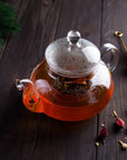 Hand Blown 32oz Glass Teapot with Infuser--Magic Hour