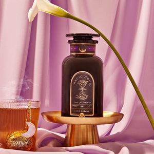 Lucid Dreams: Tulsi-Turmeric Herbal Tea for Sleep & Calm-6 oz Violet Glass Apothecary Jar (75+ Cups)-Magic Hour