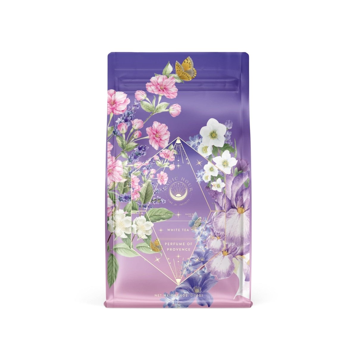 Perfumes of Provence: Lavender Bouquet Tea for Calm Moods and Beautiful Skin-Luxe Pouch (Refill your Jar with up to 65 Cups)-Magic Hour