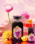 Pink Moment Pixie - Hibiscus Tangerine Dream Herbal Tea-Violet Glass Apothecary Jar (up to 65 cups!)-Magic Hour