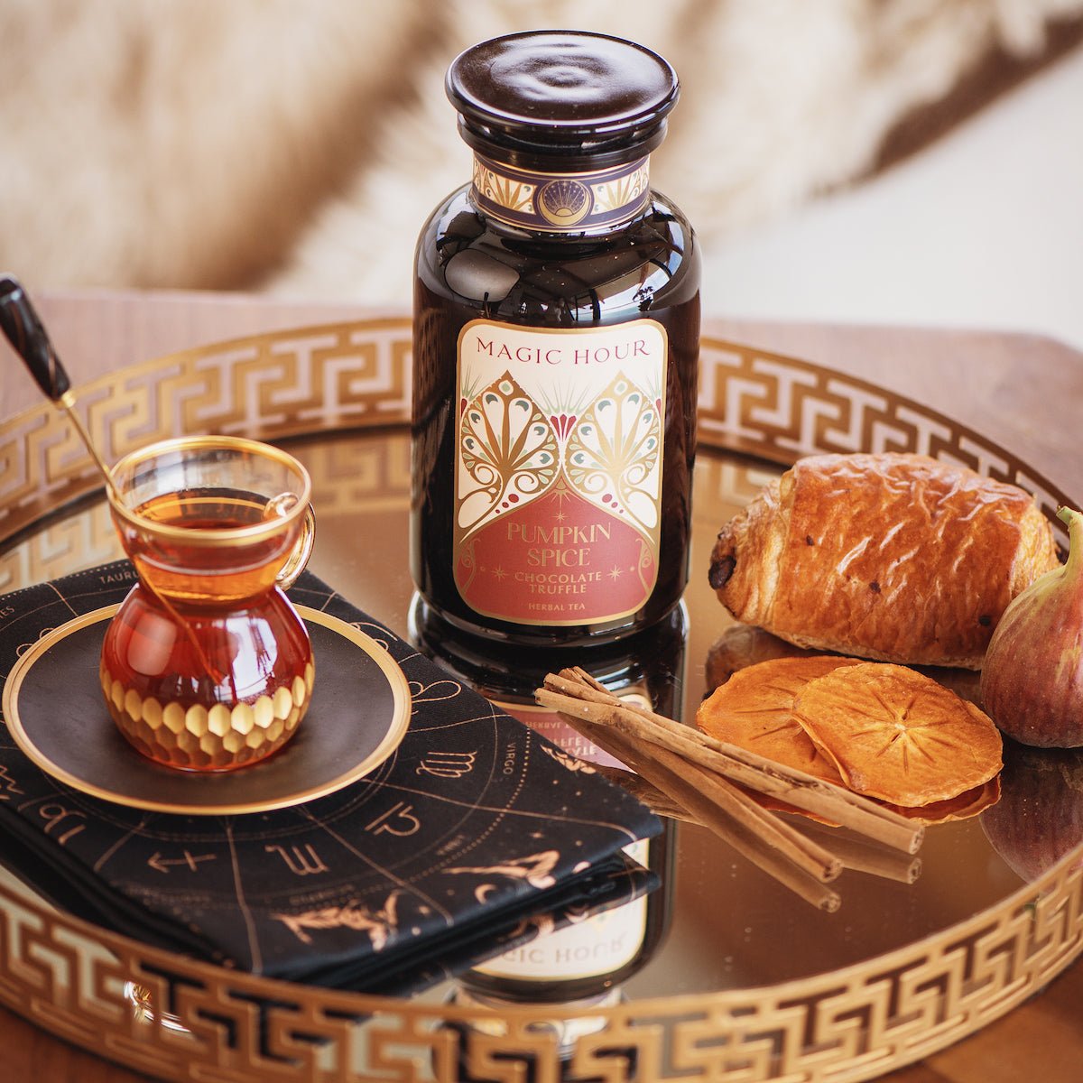 Pumpkin Spice Chocolate Truffle-Violet Glass Apothecary Jar (up to 75 cups)-Magic Hour