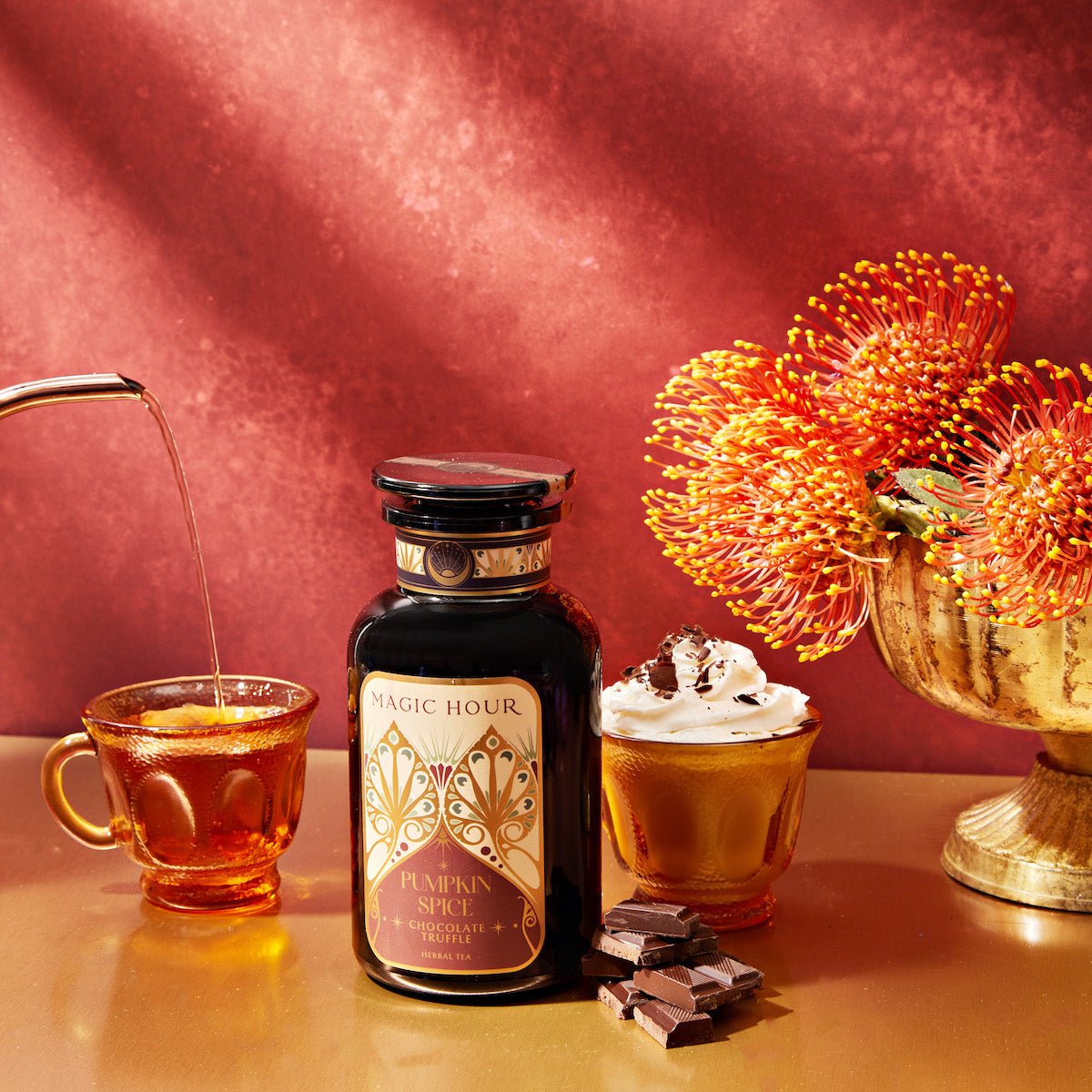 Pumpkin Spice Chocolate Truffle-Violet Glass Apothecary Jar (up to 75 cups)-Magic Hour