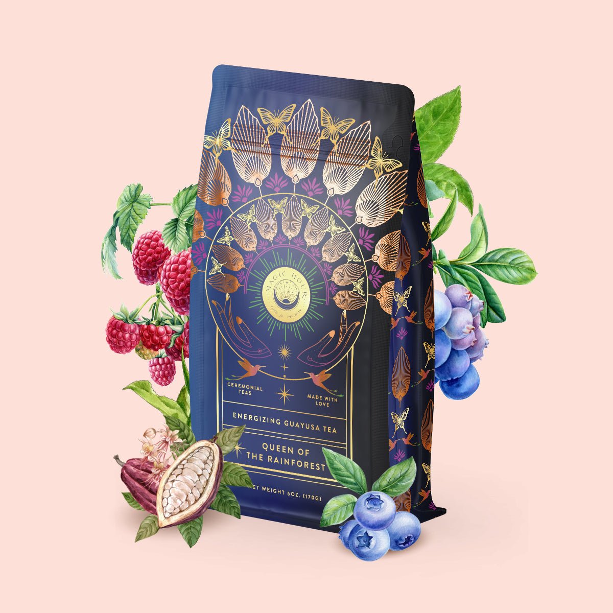 Queen of the Rainforest Cacao-Berry Tea Refill Pouch-Luxe Refill Pouch (65+ Cups!)-Magic Hour