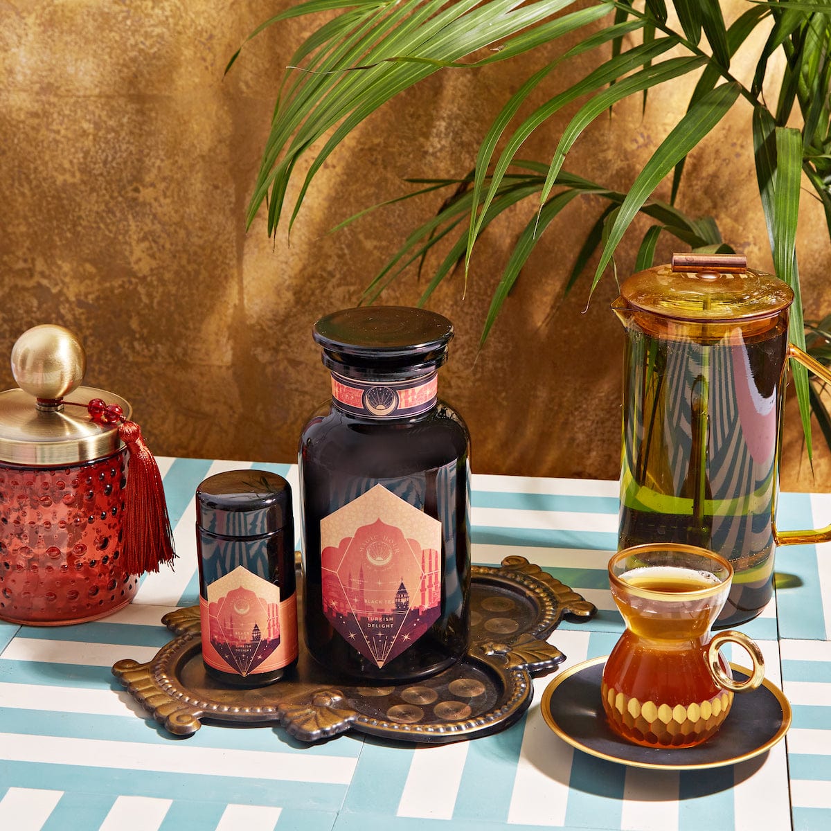 Turkish Delight-Violet Glass Apothecary Jar (Up to 65 Cups)-Magic Hour