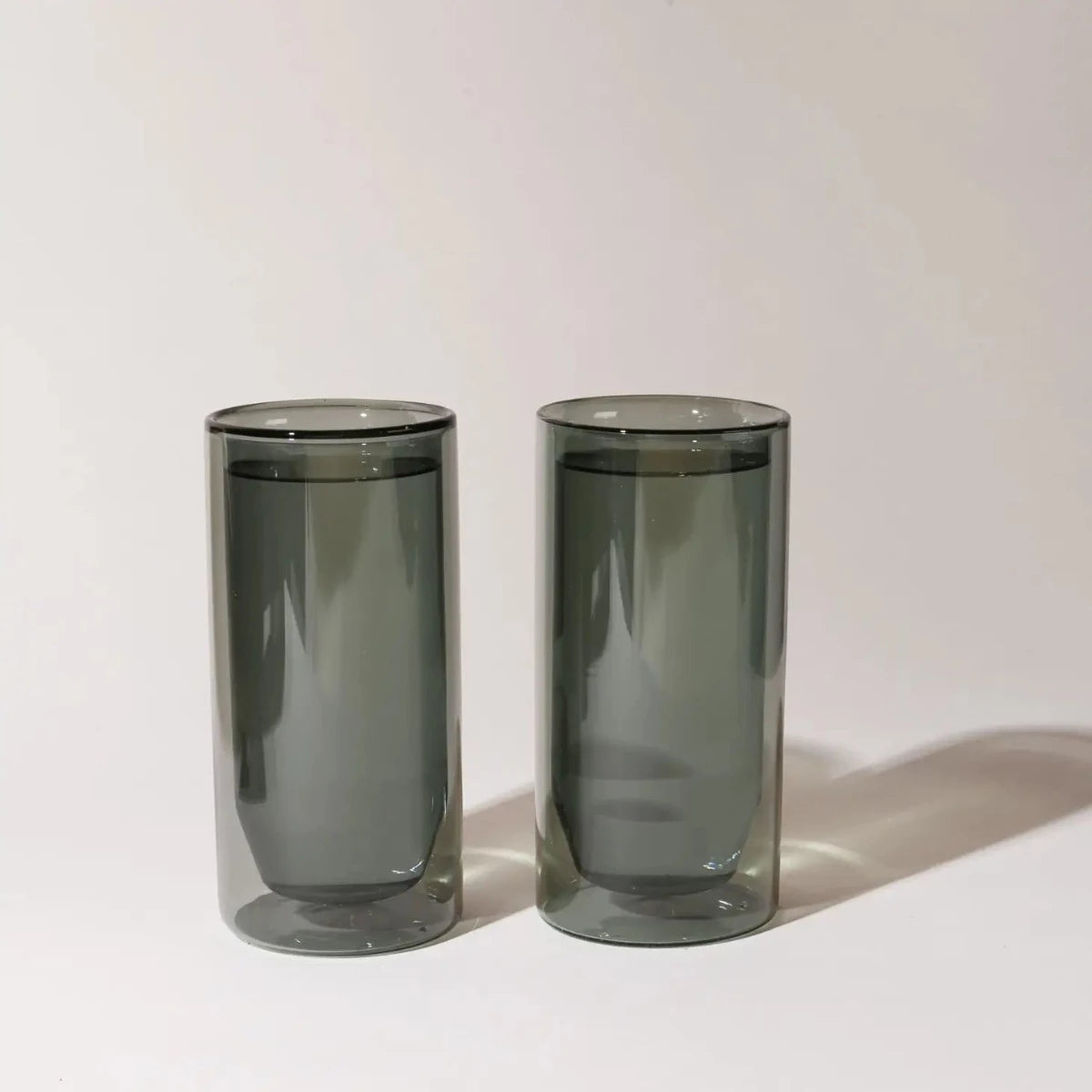 Double Walled Glass Set - Gray