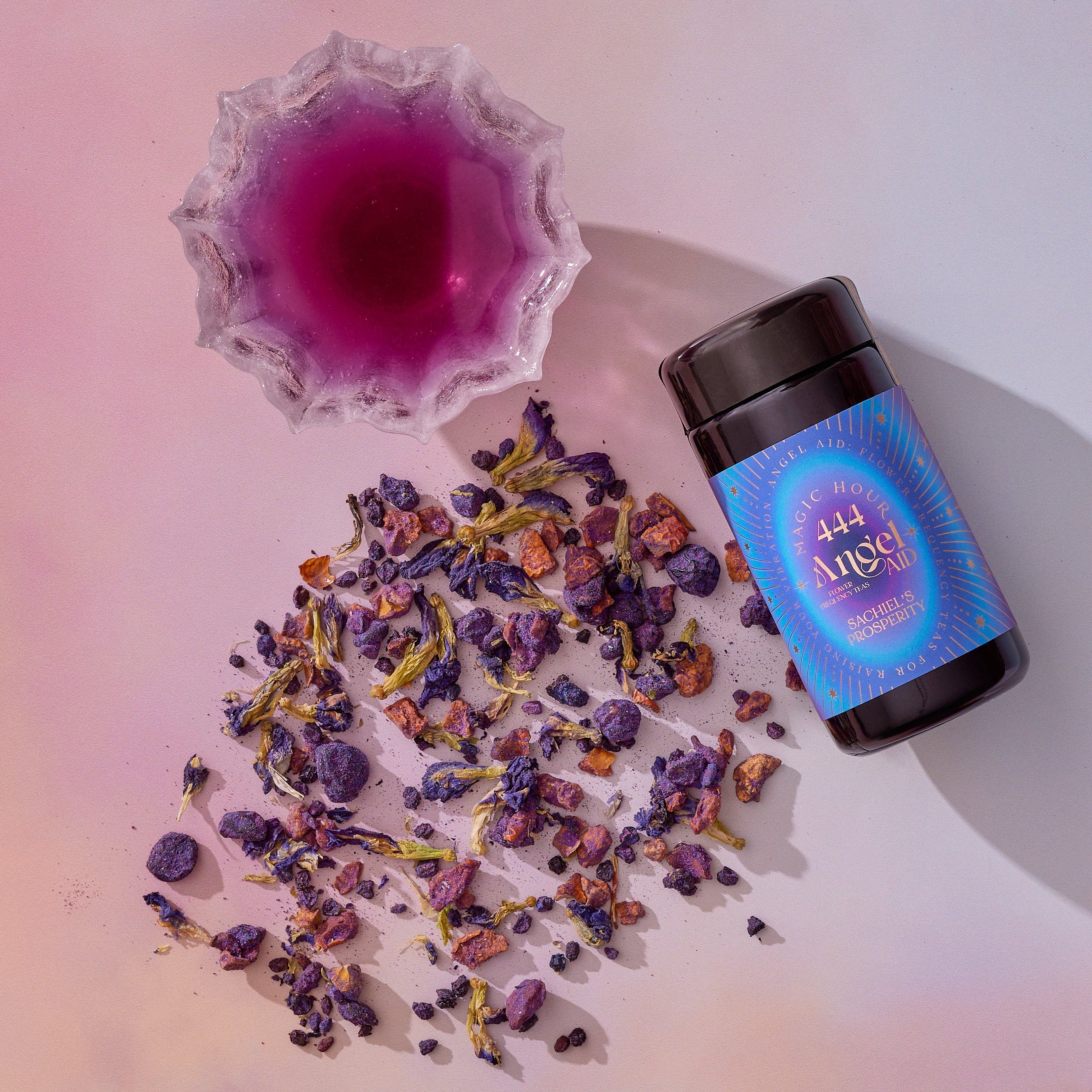 444: Sachiel's Prosperity: Apple-Berry Herbal Tea with Butterfly