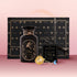 The Aries Astrology Tea Gift Set features a black and gold "Magic Hour" box, a matching astrological tea jar, gold tea infuser, and Opal Moon Ritual Tea blend with botanical packaging on a pink gradient background.