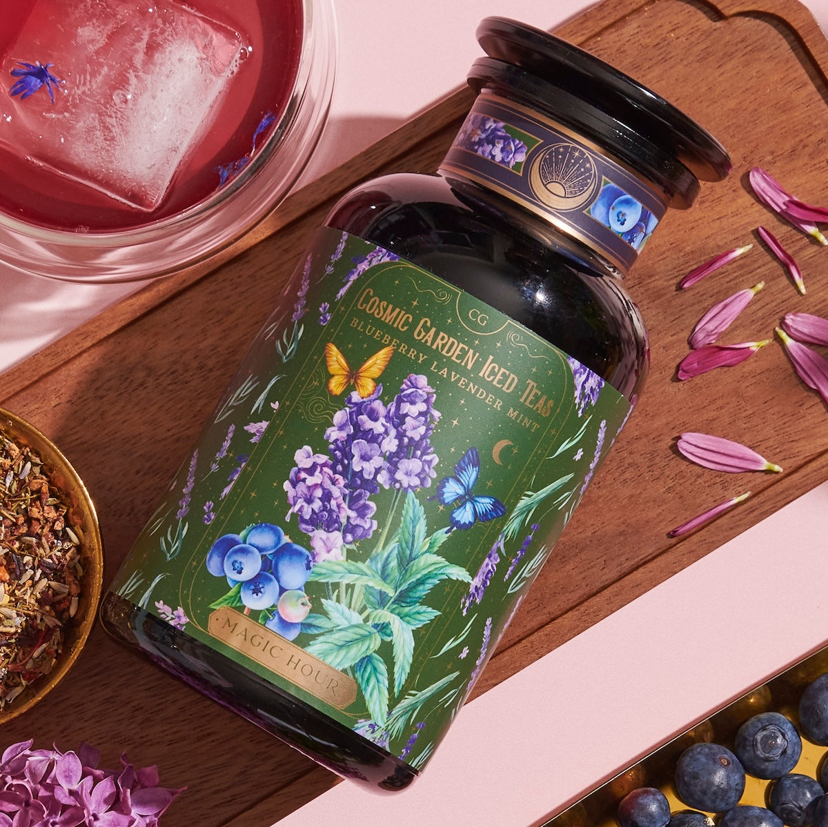 Herbal Tea | Blueberry Lavender Mint Blend | Cosmic Garden Iced