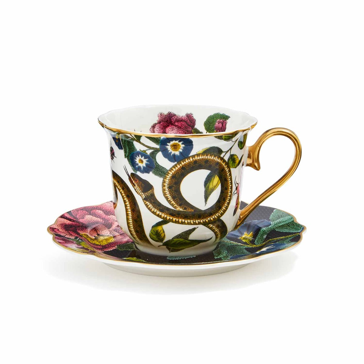 Creatures of Curiosity - Floral Serpent Teacup and Saucer - Magic Hour