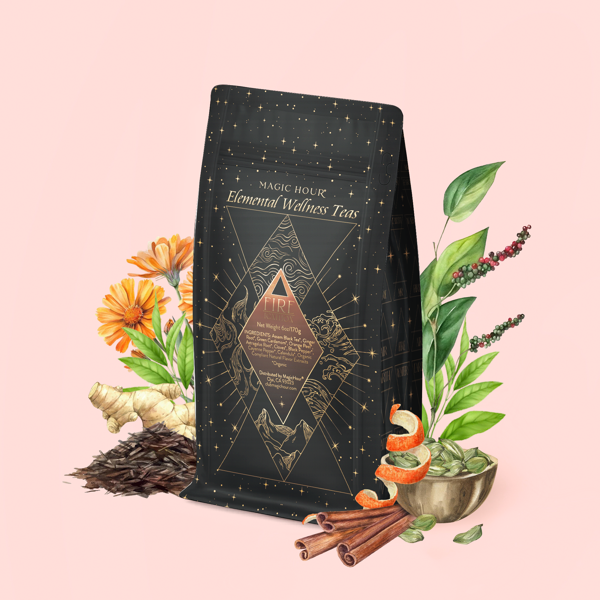Fire: Spiced Black Tea with Ginger and Cardamom to Ignite Courage