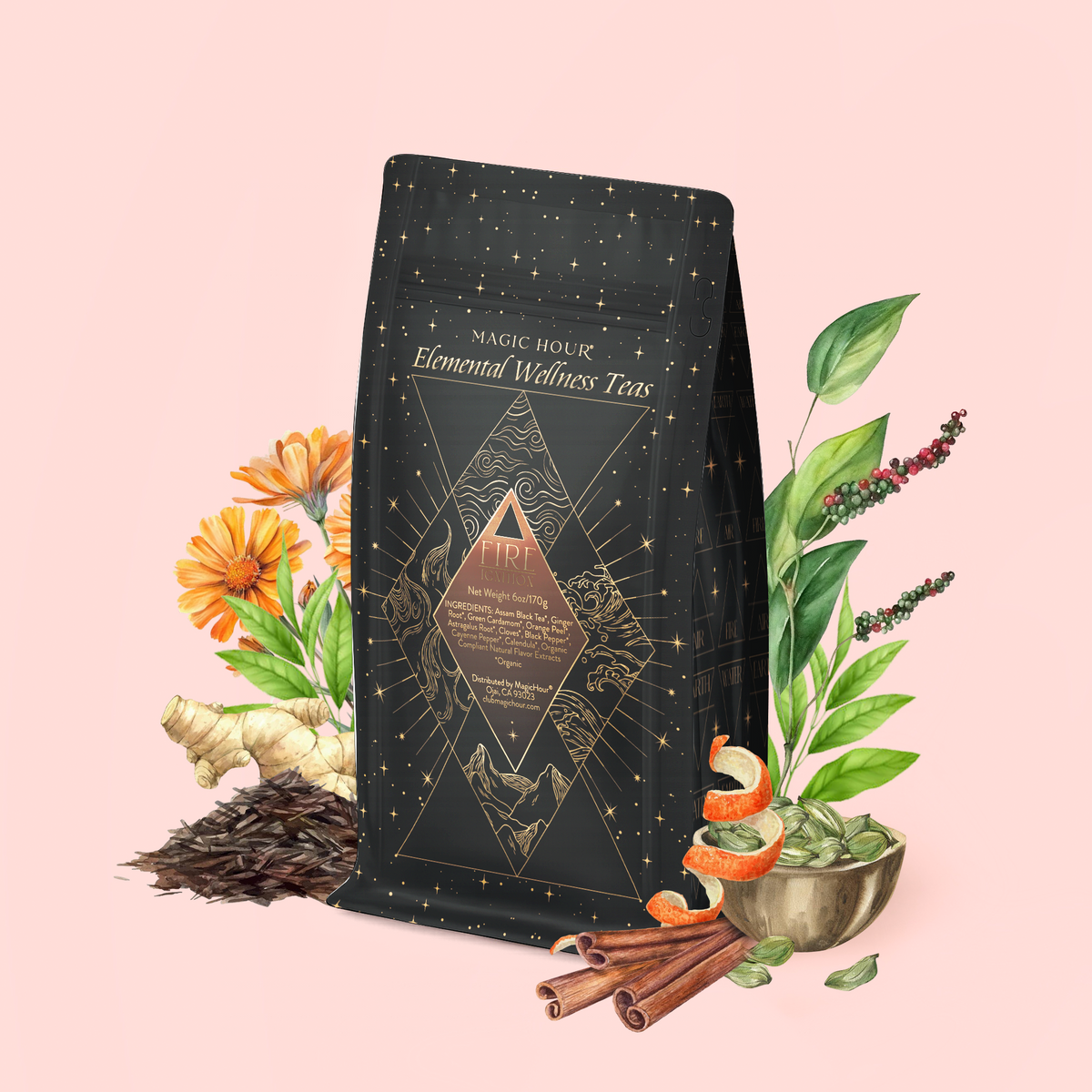 Fire: Spiced Black Tea with Ginger and Cardamom to Ignite Courage