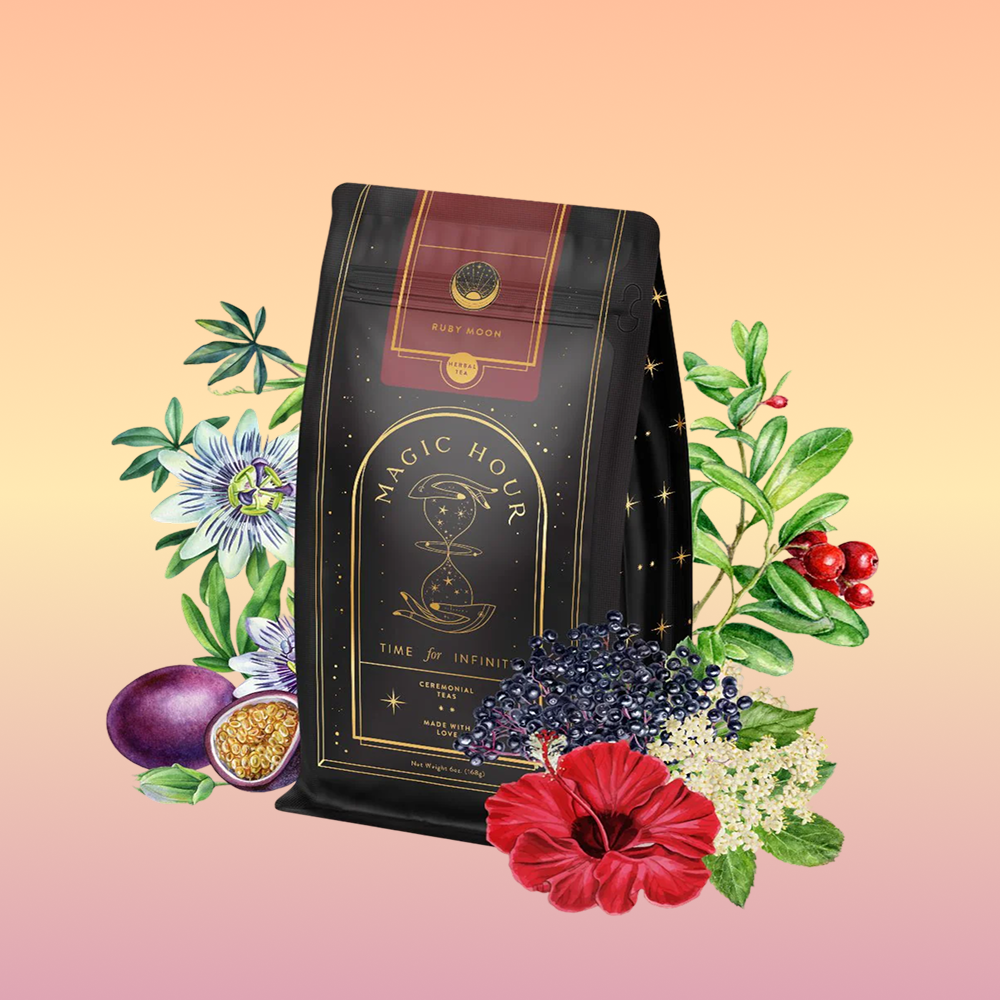 Ruby Moon™ : Hibiscus Elderberry Tea-6 oz Pouch (75+ Cups)-Magic Hour