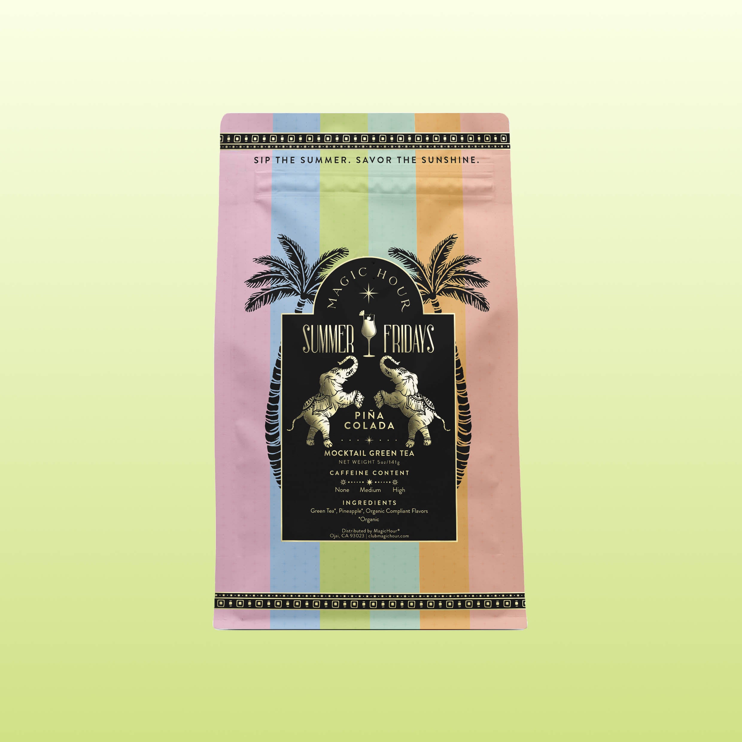 Piña Colada: Tropical Green Mocktail Tea for Sultry Moods