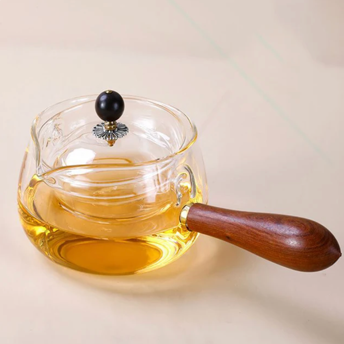 Magic Hour Side Pour Tea Pot - Clear Glass