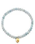 Tranquil Journey Lotus Aquamarine Gemstone Bracelet - Magic Hour