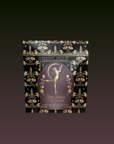 The Monthly Magic Tea Journey Subscription features a decorative black and gold "Magic Hour" package with an ornate design and a woman reaching upward—"She Rises," a peach moonlight white tea blend for goddess rituals or Divine Feminine exploration.