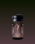 The "Monthly Magic Tea Journey Subscription" comes in a black canister with ornate gold designs and a woman in a crescent moon pose—perfect for goddess rituals or Divine Feminine tea moments. Sample blends like the "Peach Moonlight White Tea" from the She Rises collection.