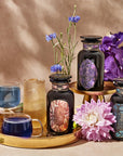12-Month Gemstone Wellness Tea Subscription-Monthly Tea Shipment w/ Violet Glass Traveler Jar (10-15 Cups)-Magic Hour