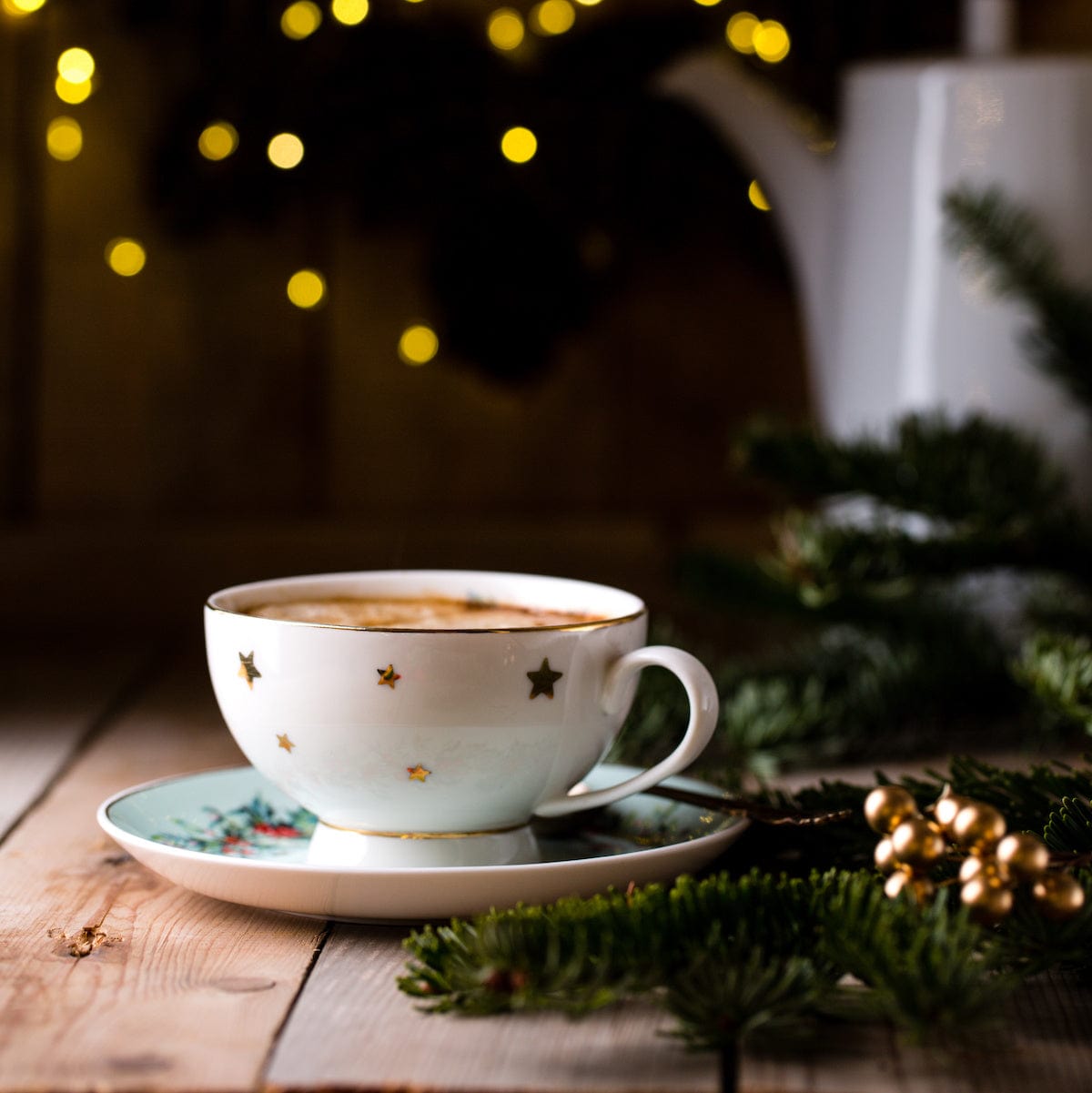 Festive tea in cup by Magic Hour