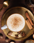 Apple Almond Nog with with foamy froth