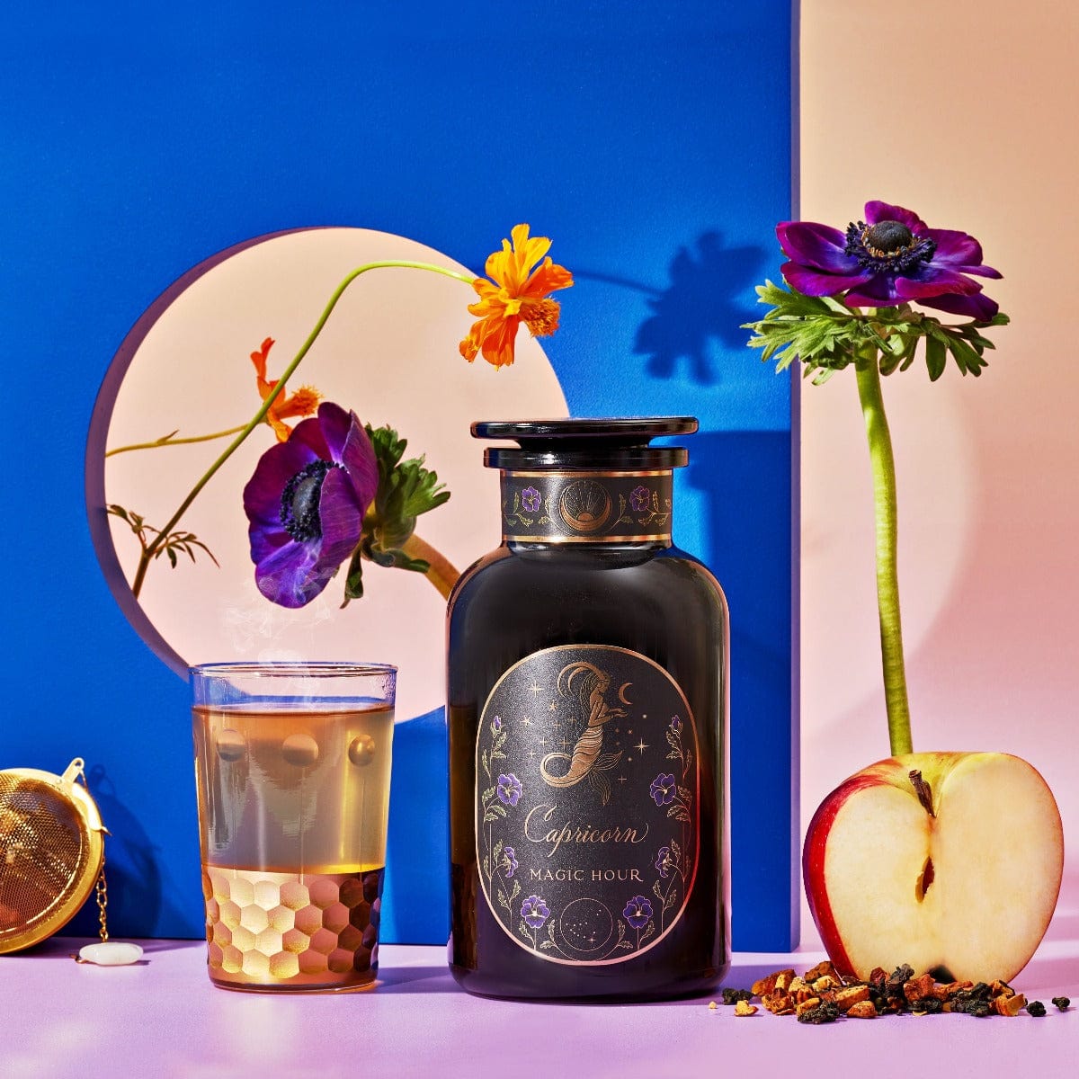 Capricorn: Maple Oolong Tea Apothecary Jar-Violet Glass Apothecary Jar (60-75 Cups)-Magic Hour