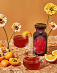 Carnelian : Caffeine-Free Apricot Amaretto Tea-Violet Glass Apothecary Jar with 6oz Loose Leaf Tea (60-75 Cups)-Magic Hour