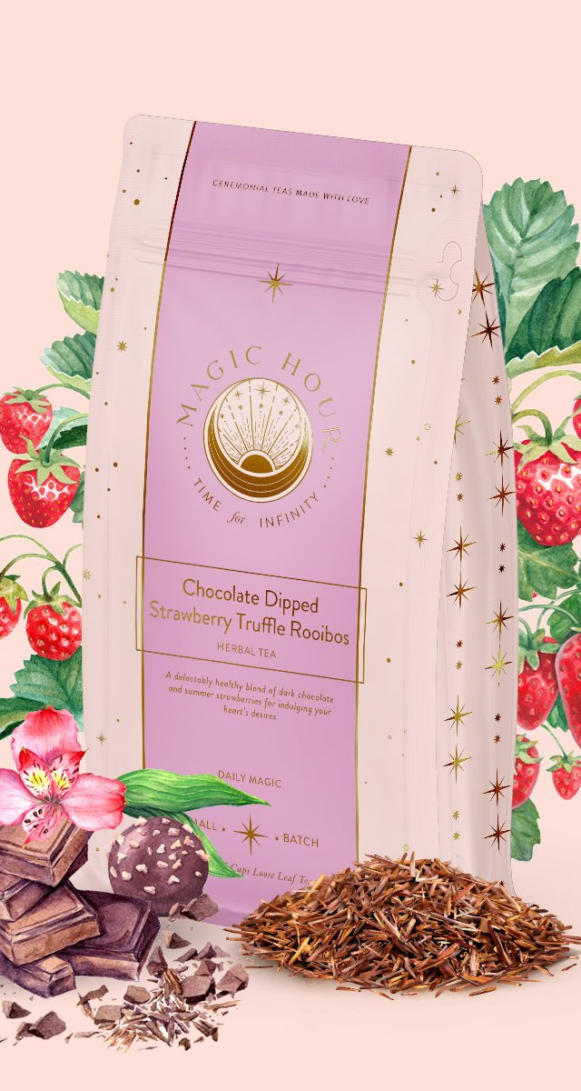 Chocolate Dipped Strawberry Truffle Rooibos-Luxe Pouch (Up to 75 Cups!)-Magic Hour