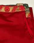 Cool & Casual Handmade Sari Aprons-Deep Sienna w/ Hand Embroidered Ribbon 