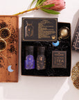 Cosmic Gemstone Mini Gift Set: Astrology Tea & Gemstone Wellness Tea Curated by Birth Month-September: Virgo Sampler Pouch with Sapphire Traveler Jar-Magic Hour
