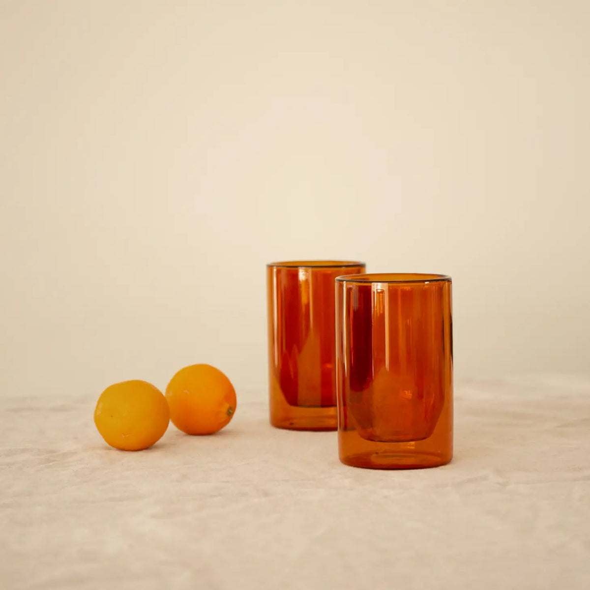 Double Walled Glass Set - Amber-Amber (12oz) - Set of 2-Magic Hour