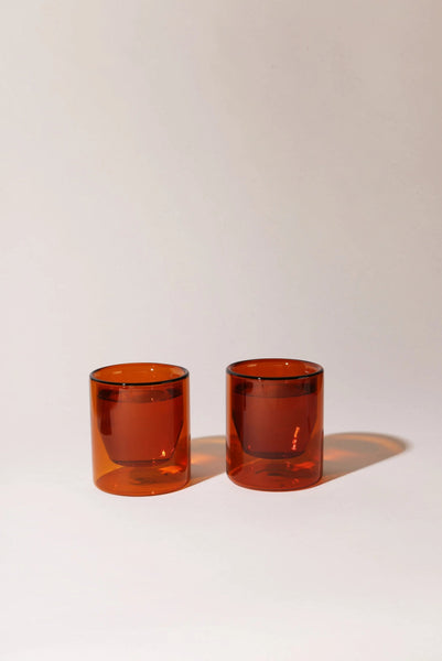 Double Walled Glass Set - Amber – Magic Hour