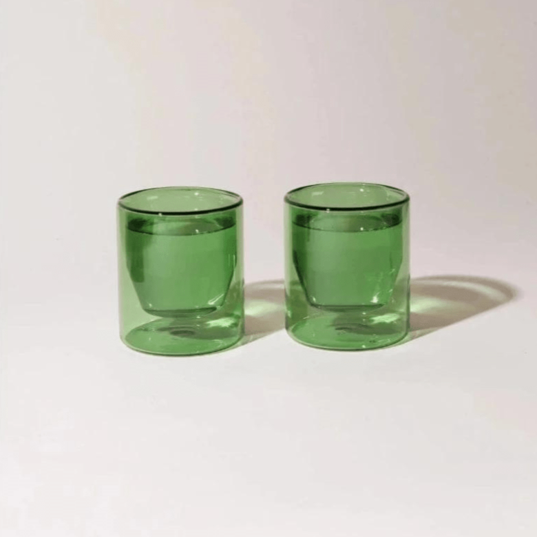 Double Walled Glass Set - Verde-(6oz) - Set of 2-Magic Hour