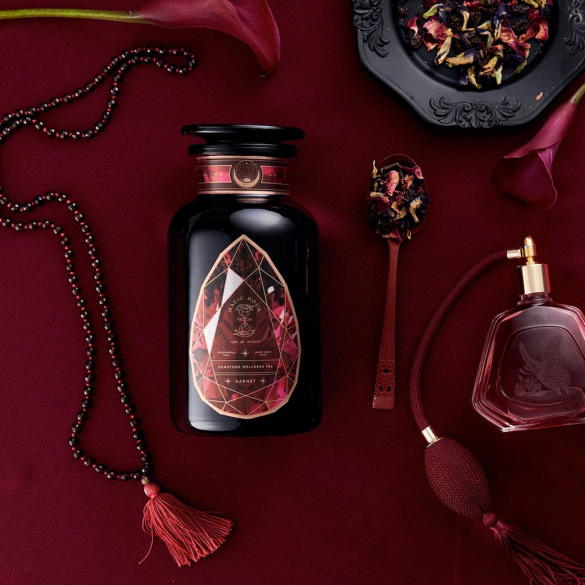 Garnet: Violet Wine Gemstone Wellness Tea-0.5 oz Traveler Jar (10-15 Cups)-Magic Hour