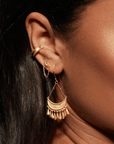 Goddess Moon Drops Gold Earrings--Magic Hour