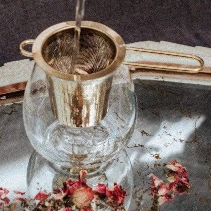 Midas Touch- Gold Tea Strainer - Tea & Transformation subscription box | Organic healing tea & Gifts