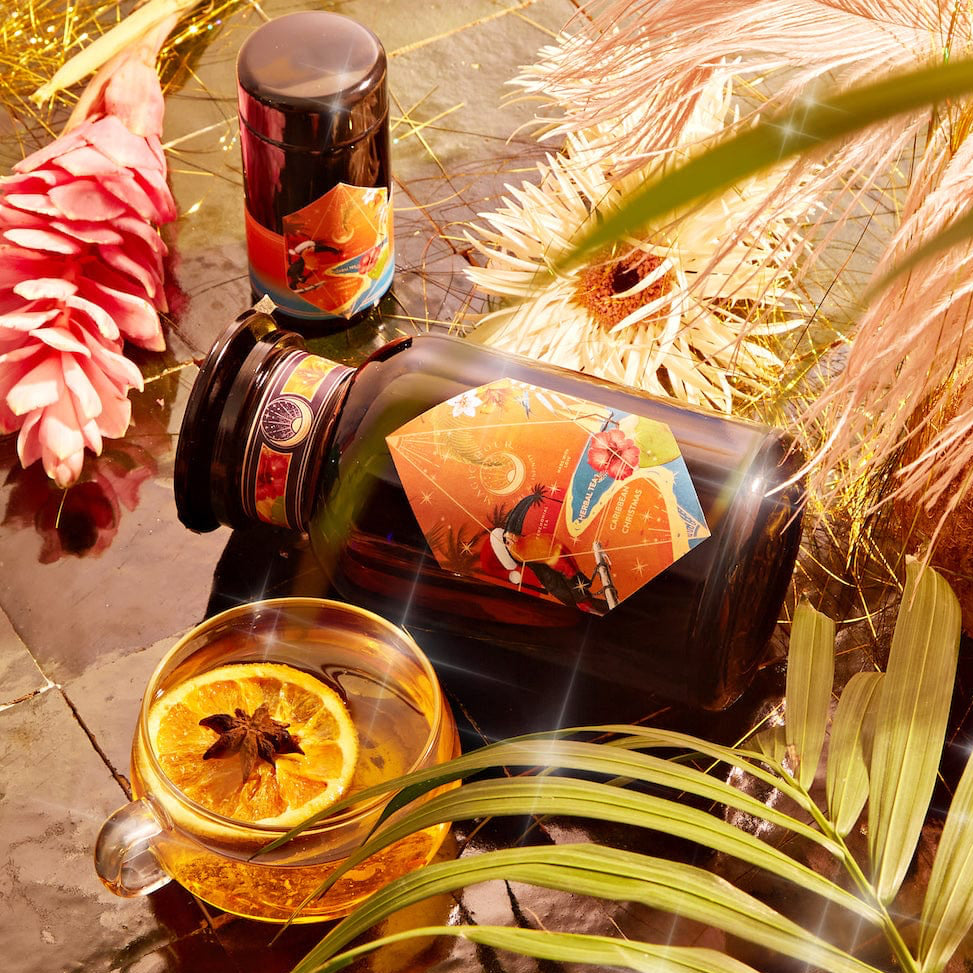 Hibiscus Holiday-Violet Glass Apothecary Jar (Up to 65 Cups)-Magic Hour