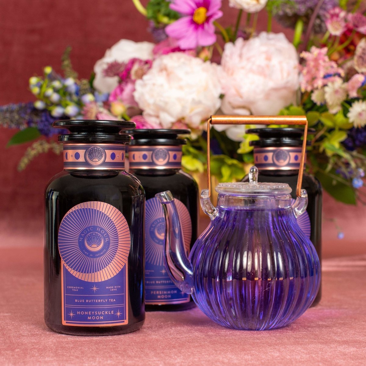 Honeysuckle Moon™: Blue Beautifying Tea-Sampler Pouch (10-15 Cups)-Magic Hour