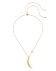 Illuminated Path Gold Moon Necklace--Magic Hour
